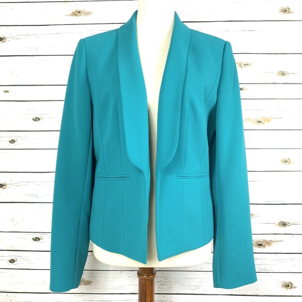 Halogen Blazer Suit Jacket Collar Green Size 12
